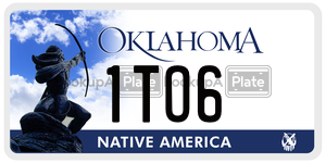 1TO6  license plate in OK
