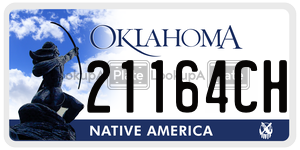 21164CH  license plate in OK