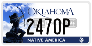 247OP  license plate in OK