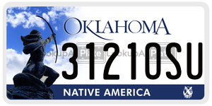 3121OSU license plate in Oklahoma