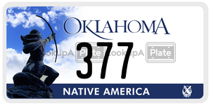 377  license plate in OK
