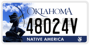 48024V  license plate in OK