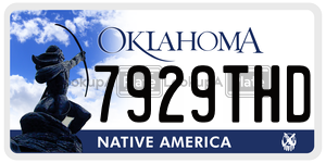 7929THD license plate in Oklahoma