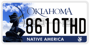 8610THD  license plate in OK