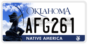 AFG261  license plate in OK