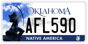 AFL590 license plate in Oklahoma