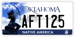 AFT125 license plate in Oklahoma
