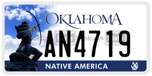 AN4719  license plate in OK