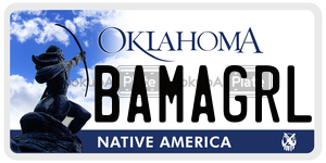 BAMAGRL  license plate in OK