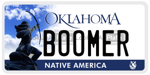 BOOMER  license plate in OK