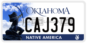 CAJ379 license plate in Oklahoma