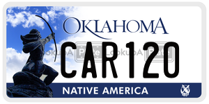 CAR120  license plate in OK