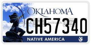 CH57340 license plate in Oklahoma