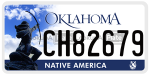 CH82679  license plate in OK