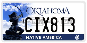 CIX813 license plate in Oklahoma