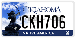 CKH706 license plate in Oklahoma