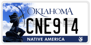 CNE914  license plate in OK