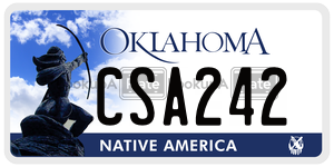 CSA242  license plate in OK