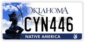 CYN446  license plate in OK