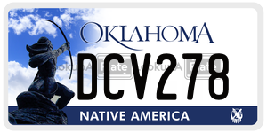 DCV278  license plate in OK