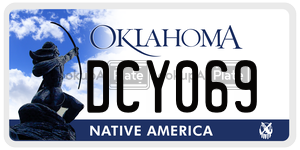 DCY069  license plate in OK