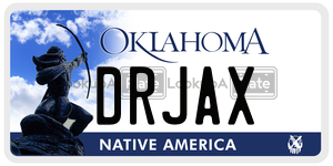 DRJAX  license plate in OK