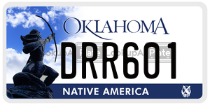 DRR601 license plate in Oklahoma