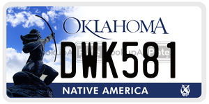 DWK581 license plate in Oklahoma