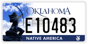 E10483  license plate in OK