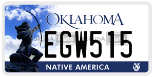 EGW515  license plate in OK