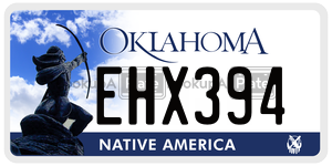 EHX394 license plate in Oklahoma