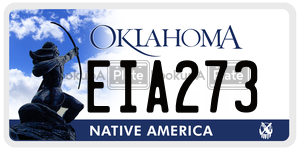EIA273  license plate in OK