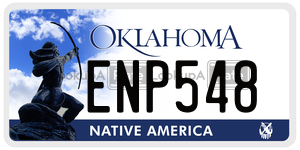 ENP548  license plate in OK