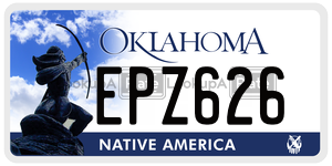 EPZ626  license plate in OK