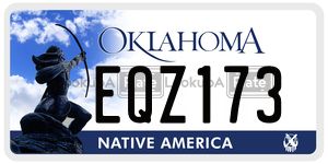 EQZ173  license plate in OK