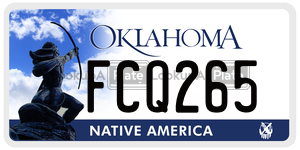 FCQ265 license plate in Oklahoma