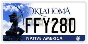 FFY280  license plate in OK