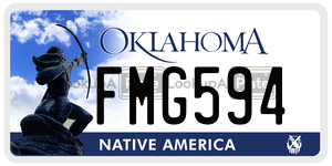FMG594 license plate in Oklahoma
