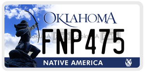 FNP475  license plate in OK