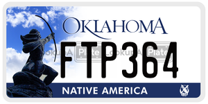 FTP364  license plate in OK