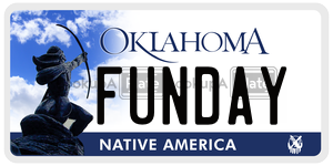 FUNDAY  license plate in OK