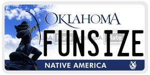 FUNSIZE license plate in Oklahoma