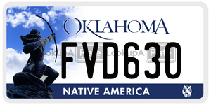 FVD630  license plate in OK