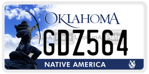 GDZ564  license plate in OK