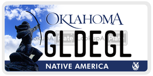GLDEGL  license plate in OK