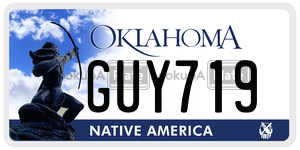 GUY719  license plate in OK
