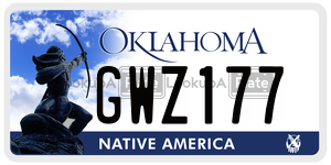 GWZ177  license plate in OK