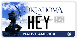 HEY  license plate in OK