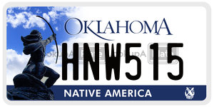 HNW515 license plate in Oklahoma