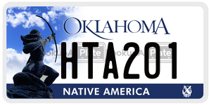HTA201  license plate in OK